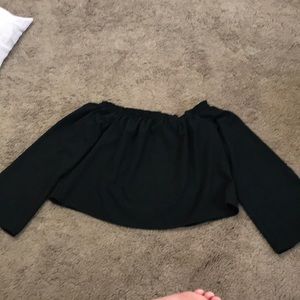 Black off the shoulder top
